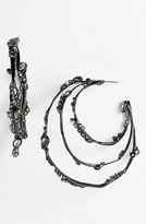 Thumbnail for your product : Alexis Bittar 'Lucite® - Imperial Noir' Hoop Earrings