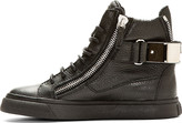 Thumbnail for your product : Giuseppe Zanotti Black London High-Top Sneakers