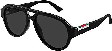 Gucci Men's Subtle Web Sporty 55mm Aviator Sunglasses