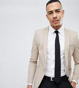 Thumbnail for your product : ASOS Design Tall Super Skinny Blazer In Putty Cotton