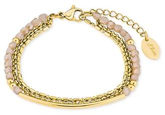 S'Oliver Women's Bracelet Collection Partially Gold-Plated Stainless Steel Crystal Bracelet 20 cm 2018358
