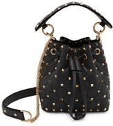Thumbnail for your product : Valentino Garavani Mini Rockstud Spike Leather Bucket Bag