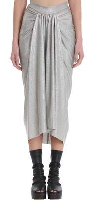 Rick Owens Lilies Pearl Pleated Midi Skirt