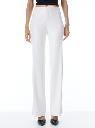 Alexander McQueen high waisted bootcut trousers white  MODES