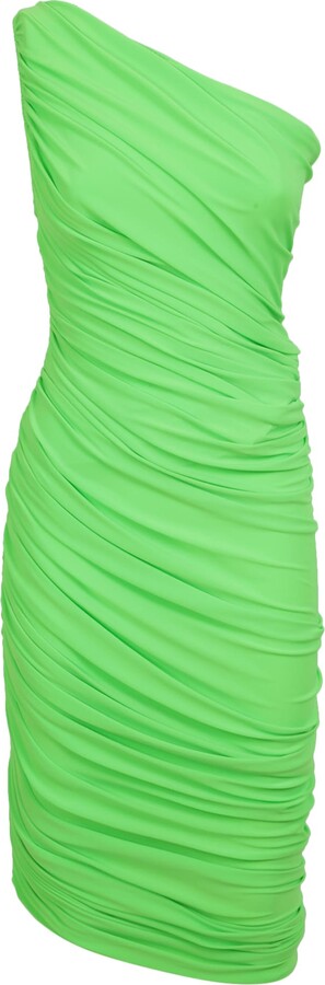 Norma Kamali Neon Green Midi Dress - ShopStyle