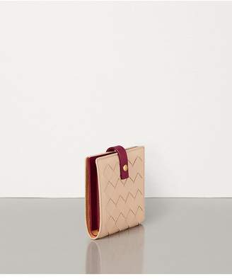 Bottega Veneta Mini French Wallet In Maxi Intreccio