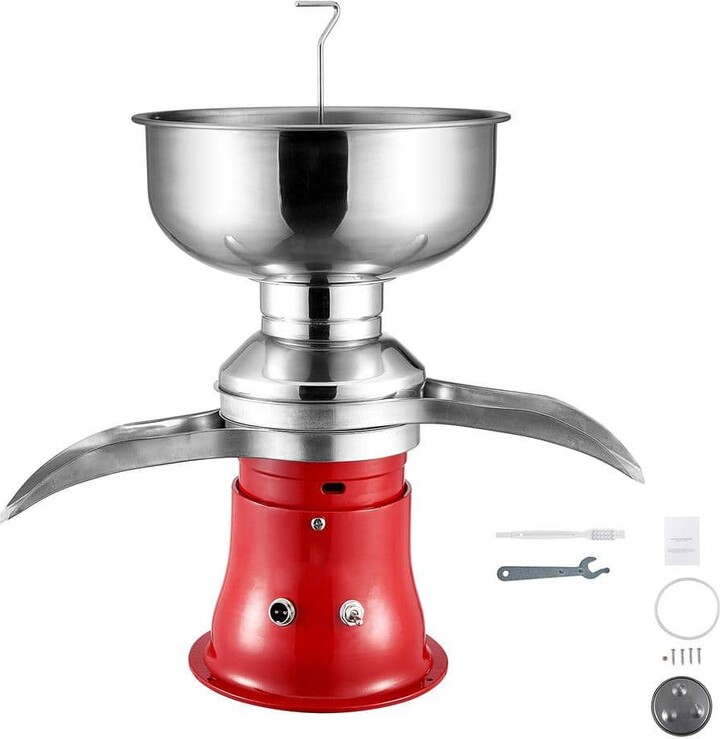 SVOPES 100 l/H Cream Separator, Sliver, 304 Stainless Steel Electric Milk Frother, 10500RPM Goat and Cow Milk Separator