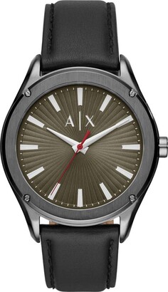 Armani Exchange Quartz Watch with Real Leather Strap AX2806