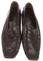 Thumbnail for your product : Saint Laurent Leather Square-Toe Loafers