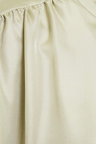 Thumbnail for your product : REMAIN Birger Christensen Gathered Silk-satin Twill Shirt