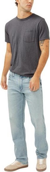 Silver Jeans Co. Men's Grayson Straight Straight Jeans Billy 34 30