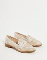 Thumbnail for your product : ASOS DESIGN Mail loafers in natural fabrication