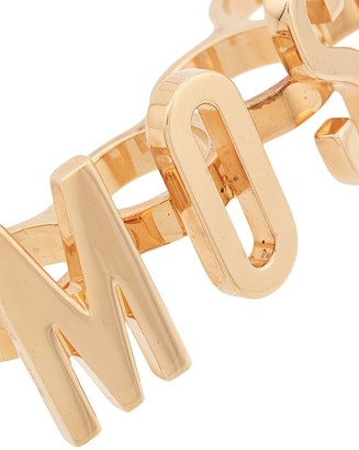 Moschino knuckle duster ring set