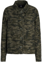 Thumbnail for your product : Line Printed Cotton-blend Jacket