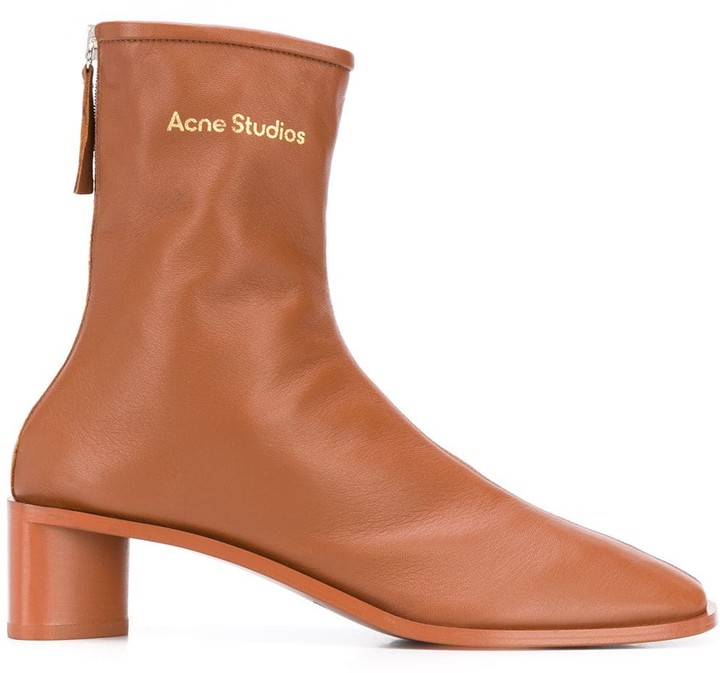 acne studios branded ankle boots