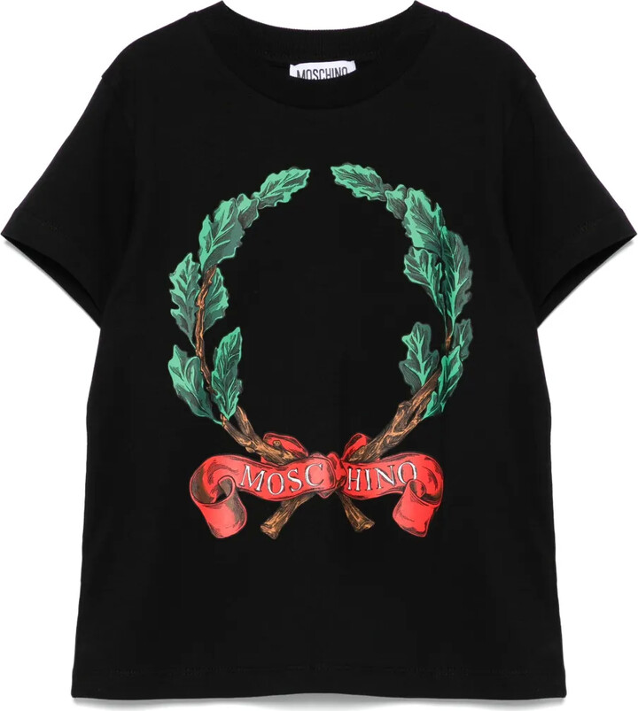 MOSCHINO BAMBINO logo-print T-shirt