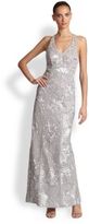 Thumbnail for your product : Sue Wong Chiffon & Lace Illusion Gown