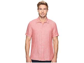 Perry Ellis Short Sleeve Solid Linen Shirt