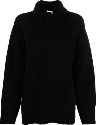 Oversized Black Cashmere Sweater | ShopStyle