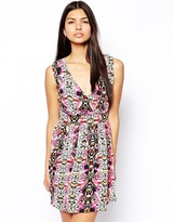 Thumbnail for your product : Pussycat London Sun Dress In Dark Floral Print
