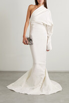 Thumbnail for your product : Rick Owens Diana One-sleeve Textured Cotton-blend Gown - Cream