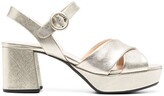 Thumbnail for your product : Prada Metallic-Effect Strappy Sandals