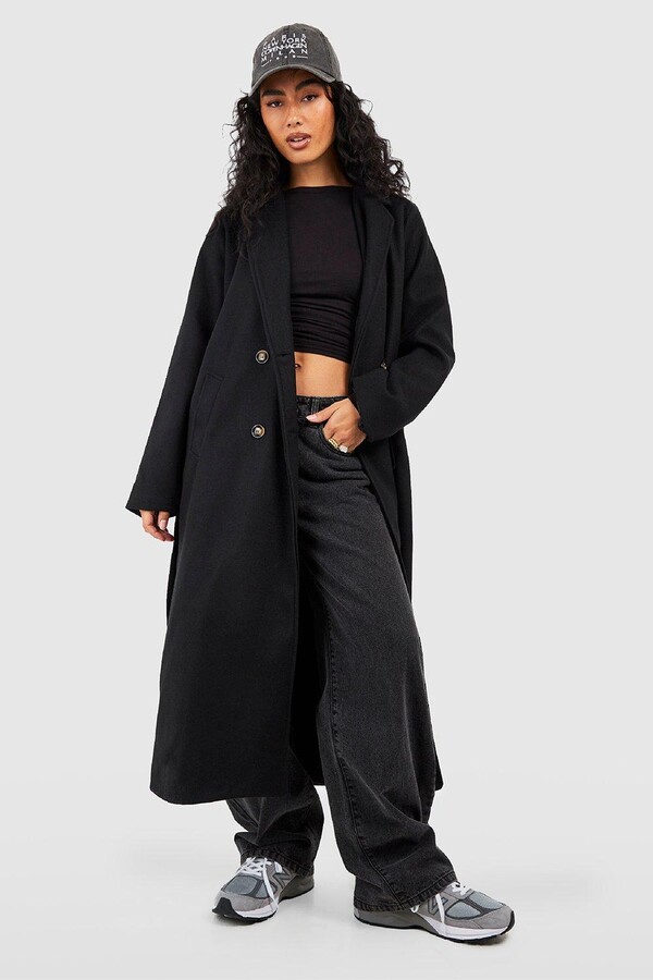 black longline duster jacket
