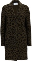 Thumbnail for your product : Harris Wharf London Cocoon Leopard Printed Cotton Coat