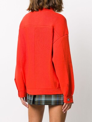 Barrie Ribbed-Panel Oversized Cardigan