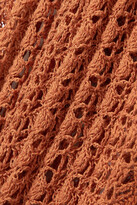 Thumbnail for your product : Cult Gaia Demi Crochet-knit Halterneck Midi Dress - Orange