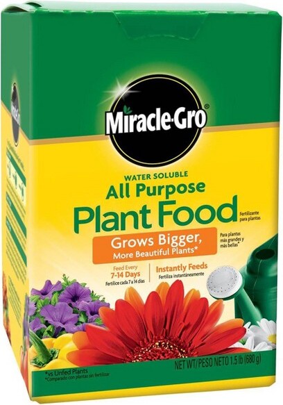 Miracle-Gro Water Soluble All Purpose Plant Food 1.5lb: Nutrient-Rich Formula for Healthy Growth, Fast Release