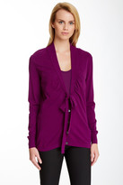 Thumbnail for your product : Lafayette 148 New York 148 Long Sleeve V-Neck Cardigan with Tie