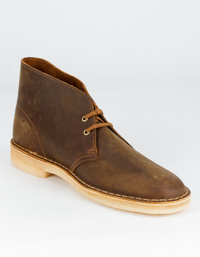 $129.99 Clarks Men Desert Peak Boot brown beeswax leather 26128732 