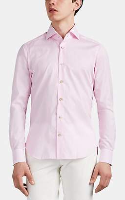 Kiton Men's Micro-Checked Cotton Dress Shirt - Pink