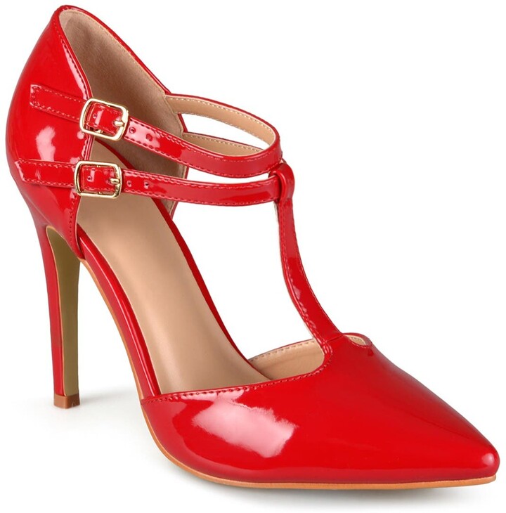 Red Patent Ankle Strap Heels | Shop the world's largest collection of  fashion | ShopStyle
