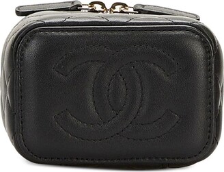 Chanel Pre Owned Mini Diamond-Quilted Logo Vanity Shoulder Bag - ShopStyle