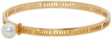 Thumbnail for your product : Miu Miu Gold Metal Logo Bracelet