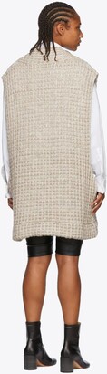 MM6 MAISON MARGIELA Sweater Mm6 Beige waffle knit oversized vest