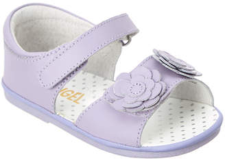 L'amour Angel Shoes Girls' Flower Leather Sandal