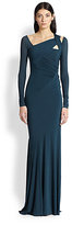 Thumbnail for your product : Donna Karan Asymmetrical Cold-Shoulder Gown