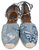 Thumbnail for your product : Valentino Denim Rockstud Espadrilles