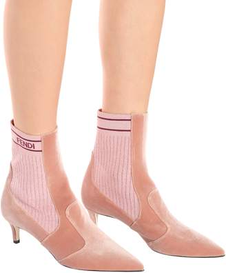 Fendi Velvet ankle boots