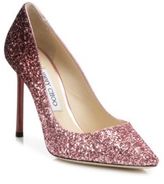 Thumbnail for your product : Jimmy Choo Romy 100 Glitter Degrade Point-Toe Pumps