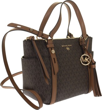 Buy Michael Kors Sullivan Small Logo Top-Zip Tote Bag, Brown Color Women