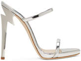 Thumbnail for your product : Giuseppe Zanotti Silver G-Heel Sandals