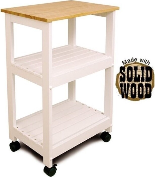 Catskill Craft Wood Catskill Microwave Utility Butcher Block Kitchen