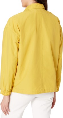 Eileen Fisher High Collar Jacket (Lemondrop) Women's Coat
