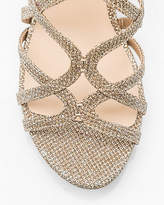 Thumbnail for your product : Le Château Glitter Mesh Open Toe Strappy Sandal