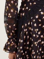 Thumbnail for your product : Self-Portrait Floral Print Twist Front Mini Dress - Womens - Black Multi