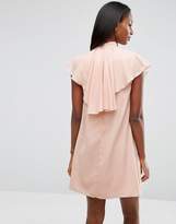 Thumbnail for your product : ASOS Maternity High Neck Ruffle Shift Dress